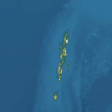 Andaman Bay DEM visualization / 安达曼湾 DEM 可视化