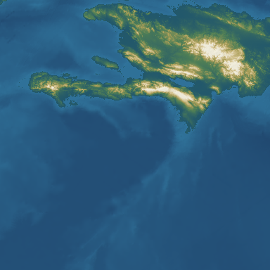 Caribbean Sea DEM visualization / 加勒比海 DEM 可视化