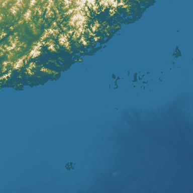 South China Shelf DEM visualization / 南海陆架 DEM 可视化