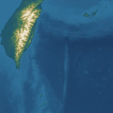 Taiwan Coast Ocean DEM visualization / 台湾近海 DEM 可视化